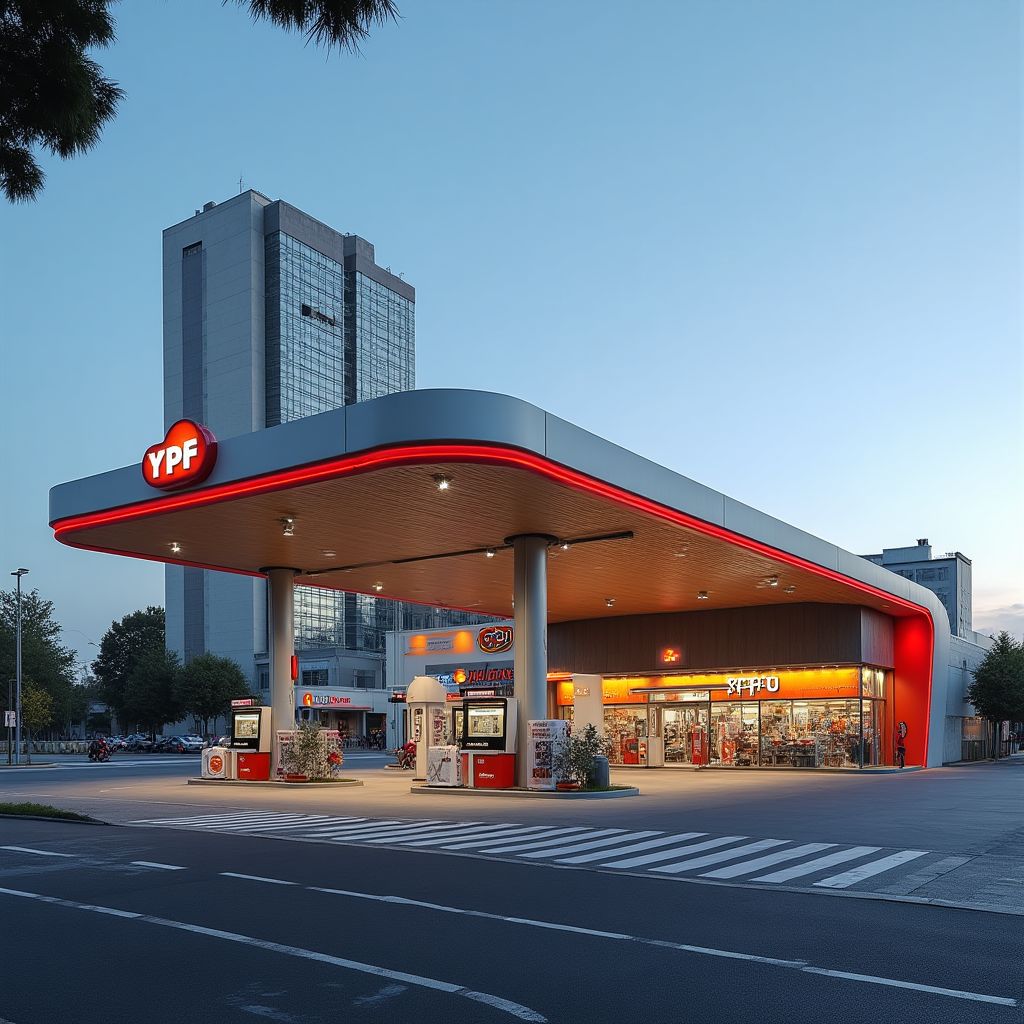 Estación YPF en Buenos Aires